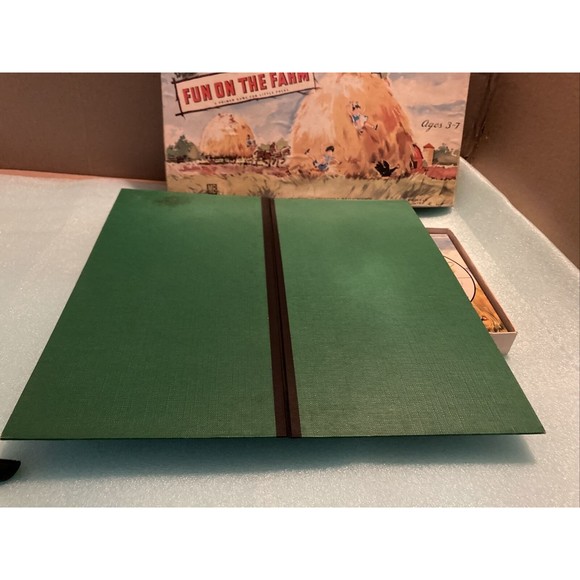 1947 MILTON BRADLEY Board Game FUN ON THE FARM original box USED ~Actual Photos~ - Picture 7 of 12